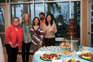 At the 2011 auction, some of the board members (from left) Aimee Ford, Michele Thomson, Wendy Wong, Sean Caras and Yuko Caras