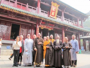 With head monk at Nanhua Zen Temple