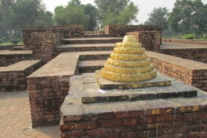 Sravasti is where the Buddha lived for 24 rains retreats and gave most of his most famous talks. These ruins mark where his hut once was