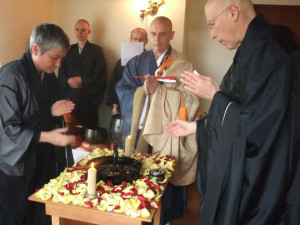 We have the space now for a variety of ceremonies and forms of practice. Here we are celebrating Buddha’s birthday