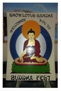 A sangha poster made by inmates at the Twin Rivers Unit.
