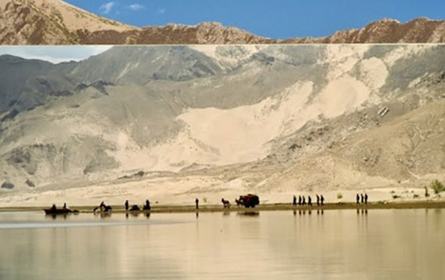 The 1996 Women’s Pilgrimage Group crossing the Yarlong Tsangpo River
