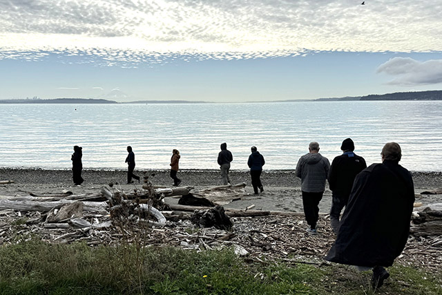 View from the zendo at the fall sesshin