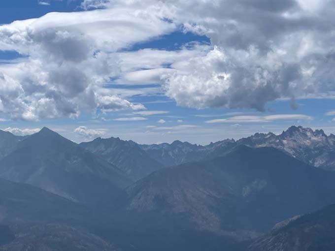 The Cascade Mountains of Washington state, as seen from Goat Mountain.