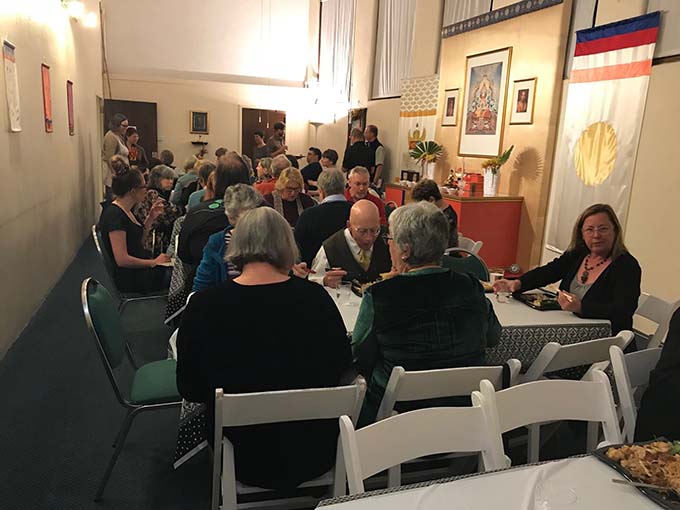 Portland sangha members at a community meeting, late 2017.