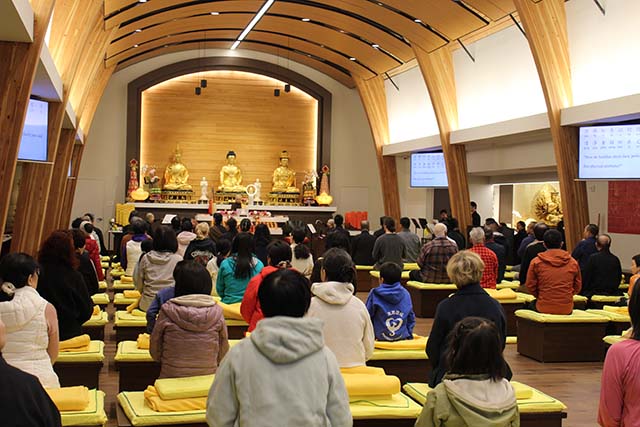 More than 100 devotees and community members gathered to celebrate the Buddha's birthday