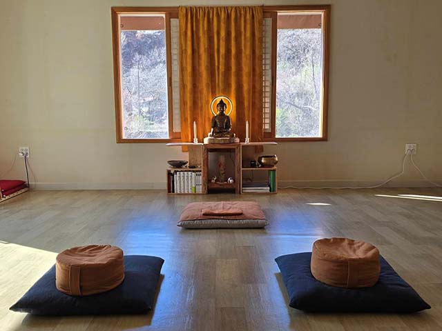 Dhamma hall inside the vihara