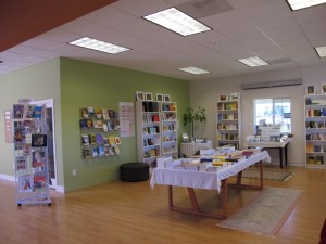 Retail sales area at Pariyatti office in Onalaska.