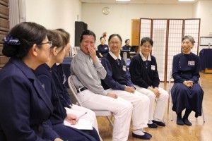 New volunteers sharing with Tzu Chi Commissioners