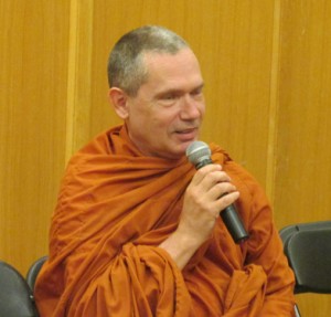 Ven. Santidhammo, from Wat Atammayatarama, said the Buddha’s kindness was the attribute most cherished by his attendant, Ananda.