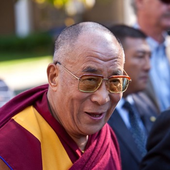 The Dalai Lama arriving at the Vancouver events, 2009
