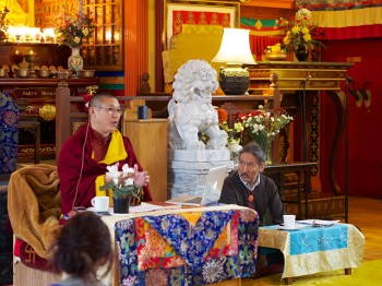 Khenpo Jampa Rinpoche taught on how to perform a retreat, at Sakya Monastery