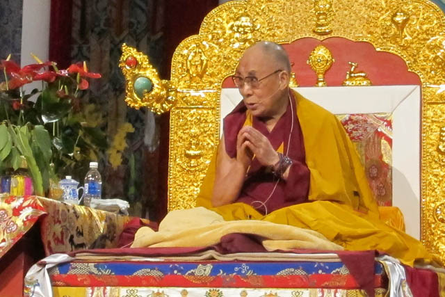The focus of His Holiness’ teachings was “Eight Verses of Mind Training The Mind,” by Geshe Langri Thangpa