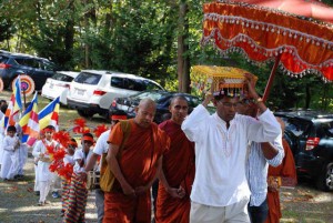 A Sri Lankan end of rains retreat ceremony