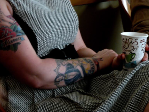 Tattoos and coffee.