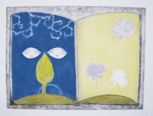 Book: Meditation 3 – One of an-ongoing series of visual journal drawings – this one exploring the practice on the cushion