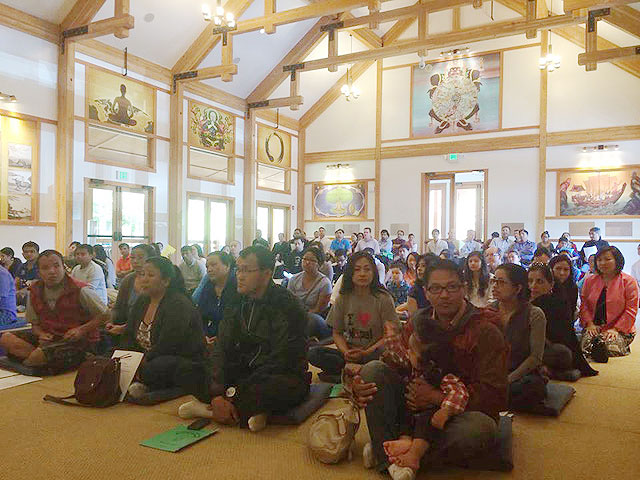 People of Nepali origin gathered at Wat Atammayata monastery for prayers and raising funds, shortly after the disaster