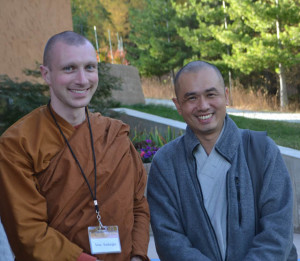 Tan Suhajjo (left) from Pacific Hermitage and Venerable Zhihan from Vancouver, B.C.