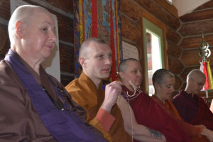 Tan Suhajjo (center) from Pacific Hermitage, shares his reflections in the closing circle