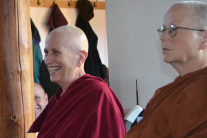 Venerable Chodron (left), and Ayya Sobhana from Dhammadarini Vihaar in California