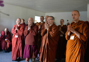 Theravada monastics chant their blessings