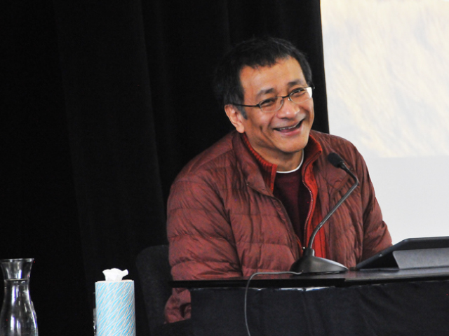 Ponlop Rinpoche laughs as he teaches on his new book, "Emotional Rescue," during a recent weekend event at Nalanda West in Seattle