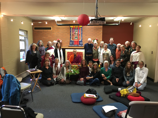 Collaboration brought the dharma to this happy group of retreatants