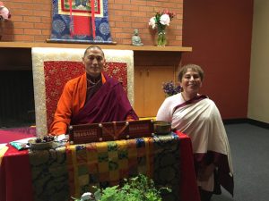 Jacqueline Mandell and Dra Kilung Rinpoche at conclusion of retreat