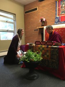 Margaret Jansen blessed by Kilung Rinpoche