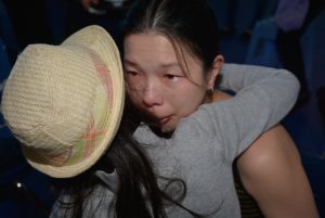  A mom in tears, after receiving a gift of tea from her child