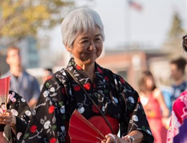 Irene Shaba Goto, at the Bon Odori dance in Seattle.