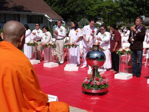 In 2015 the monastic community celebrated Vesakha at Seattle Meditation Center, a Thai temple north of downtown Seattle.