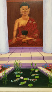 A painting of the Buddha, done by a practicing prison inmate.