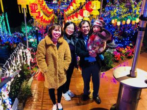 Friends Linh Truong, Tran Tran, Khanh Tran and Katherine Tran gathered to celebrate the Lunar New Year