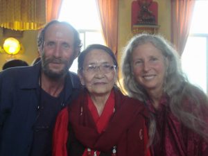 The Leveys with their beloved teacher Sakya Dagmola Kusho at Sakya Monastery, Seattle, who has guided them for 45 years