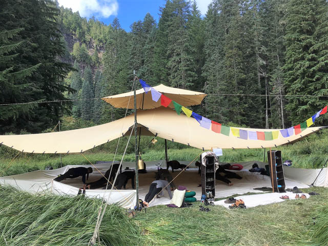 A unique offering of Eugene Insight Meditation Center is its wilderness retreats, this one at 5,000 feet in an alpine meadow
