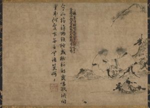 Hanshan and Shide, another famous Chinese Zen poet, who often are portrayed together