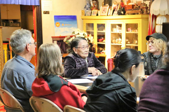 H.E. Dagyum Jusho ( Dagmola ) speaks to the group about the death process of animals from a Tibetan Buddhist perspective