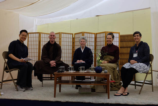 The Panel on Integrity and Enlightenment reflected the gathering’s diversity, including Grace Song, Brother Phap Hai, Roshi Chozen Bays, Lama Willa Miller and Singhashri Gazmuri
