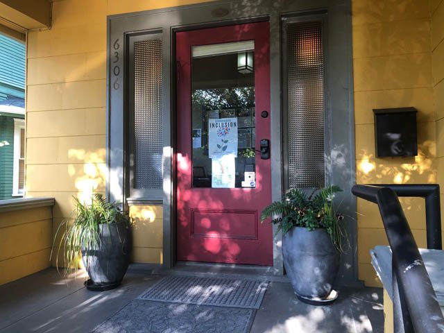 The front door of the Seattle Mindfulness Center is welcoming