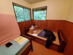On self retreat, one retreatant converted an upstairs Alder Lodge room into a meditation room
