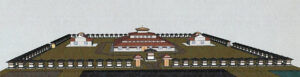 An artist’s conception of the $3.6 million retreat center, including 108 stupas around the perimeter