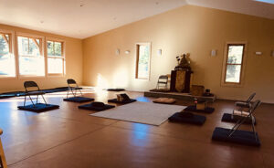 The interior of the new zendo, ready and waiting for our practice