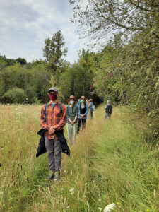 A kinhin (walking) retreat at Finley Wildlife Refuge.  We’re slow-walking and taking time to notice the world around us