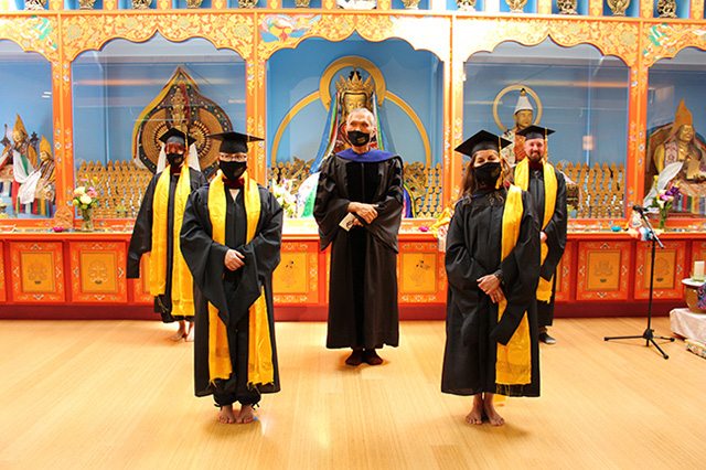 Maitripa College’s 2021 commencement ceremony, fully masked