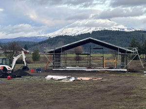 When done the pavilion will offer an expansive view of with Mt. Adams