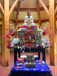 The main altar in Mandala Hall