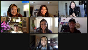 Planning YBE team and Chenxing Han debrief after “Building Buddhist Communities” online Zoom retreat in May, 2021