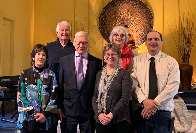Leaders in the renovation, from left, include Anne Naito-Campbell, Rick Gustafson, Robert Beatty, Kim Knox, Elizabeth Anderson and Pete Castleberry