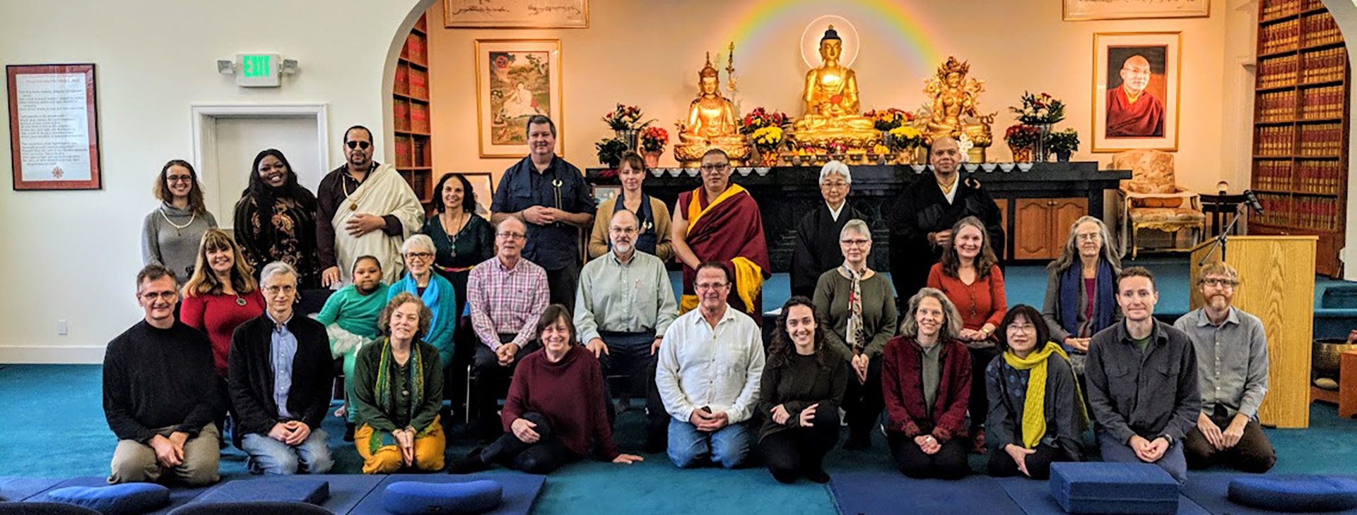 Northwest Dharma Association often collaborated with other Buddhist groups to bring sanghas together, such as this 2018 “Celebrate the Sangha Day,” at Nalandabodhi in Seattle